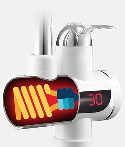 ELEKTRYCZNY PRZEPŁYWOWY PODGRZEWACZ WODY Kran z LCD NADUMYWALKOWY na Arena.pl