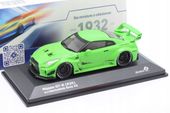 SOLIDO NISSAN GT-R (R35) Liberty Walk Body Kit 2020 Acid Green 1:43