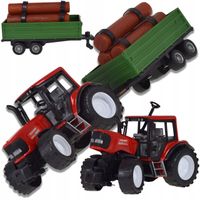 TRAKTOR CIĄGNIK MASZYNA ROLNICZA PRZYCZEPA FARMER ZABAWKA DLA DZIECI ROLNIK