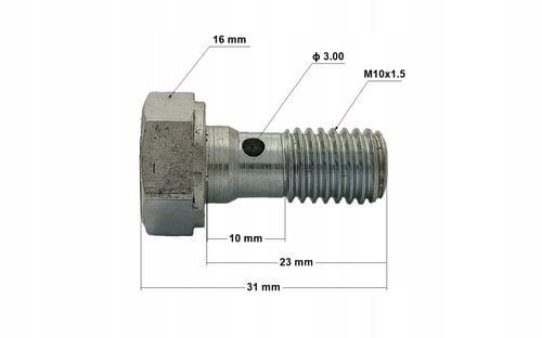4x Śruba drożna - przelewowa - banjo - do oczek M10x1,5 - ocynk; SR-09 na Arena.pl