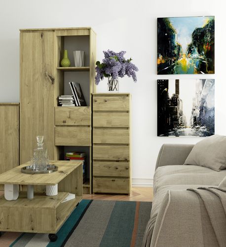 Komoda CL6 40 cm 6 szuflad - dąb artisan na Arena.pl