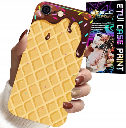 ETUI DO IPHONE ( 6 PLUS ) - Z MOTYWEM WAFLA Z POLEWĄ CZEKOLADOWĄ na Arena.pl