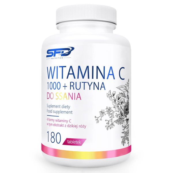 Witamina C 1000 + Rutyna 180tab DO SSANIA - SFD ODPORNOŚĆ zdjęcie 1