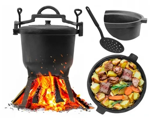 KOCIOŁEK ŻELIWNY MEYERHOFF 8L + GRATIS ŁYŻKA zdjęcie 1