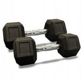HANTLE HEX ŻELIWNE GUMOWANE POWLEKANE 2X10KG ZESTAW 2 HANTEL