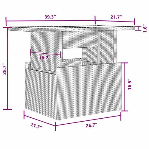 Zestaw do jadalni w ogrodzie z poduszką 9 pcs Czarny i Brązowy na Arena.pl