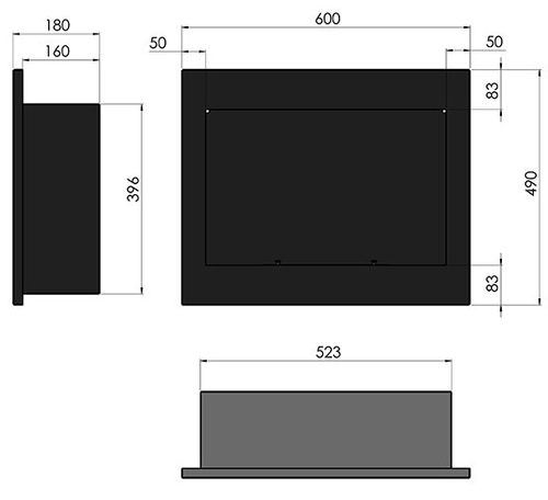 Biokominek Simple Fire FRAME 600 na Arena.pl