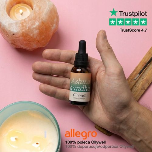 Polska Witania ospała Ashwagandha Ollywell Krople Silny ekstrakt Adaptogen na Arena.pl