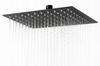 DESZCZOWNICA PRYSZNICOWA CZARNA NATRYSKOWA PRYSZNICA KWADRATOWA 25 CM