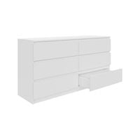 Komoda biała AVEN 140 cm 6 szuflad różne kolory DARMOWA DOSTAWA