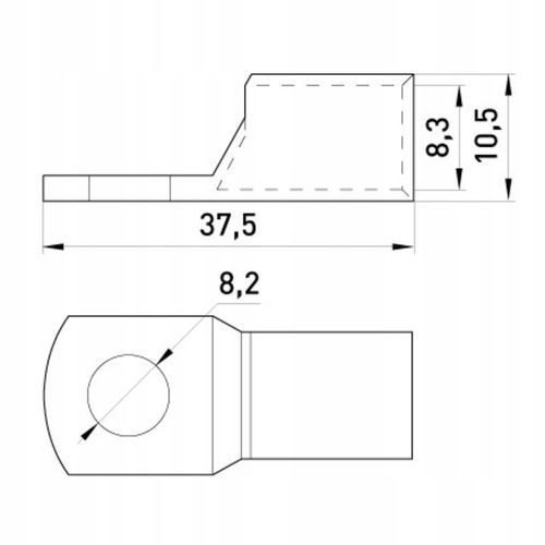 10x KOŃCÓWKA KABLOWA MIEDZIANA OCYNOWANA KONEKTOR OCZKO CU 35mm2 M8,2 na Arena.pl