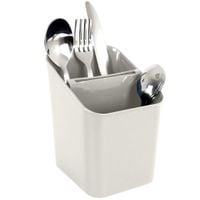 Pojemnik Ociekacz na Sztućce Noże Przybory Kuchenne Koszyk Stojak Popielaty