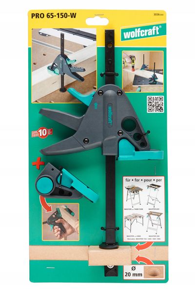 ŚCISK DO STOŁÓW PRO 65-150-W 3036000 WOLFCRAFT zdjęcie 11