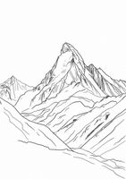 Plakat 29,7x42cm Górski Szkic