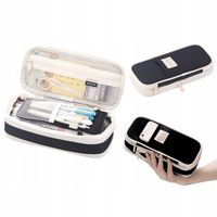 Duży piórnik szkoła trzypokojowy wielofunkcyjny