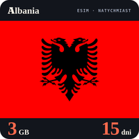 Karta eSIM Internet Albania 3 GB na 15 dni - bez rejestracji