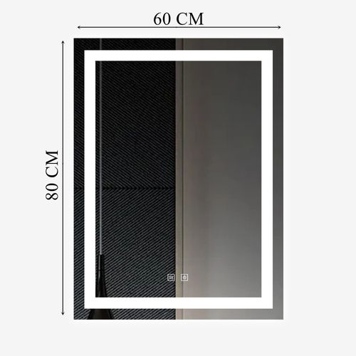 LUSTRO ŁAZIENKOWE 60x80 cm LED , ANTY FOG  Przełączniki dotykowee na Arena.pl