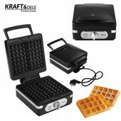 Gofrownica elektryczna 2000w duża czarna xxl gofry belgijskie KD4100