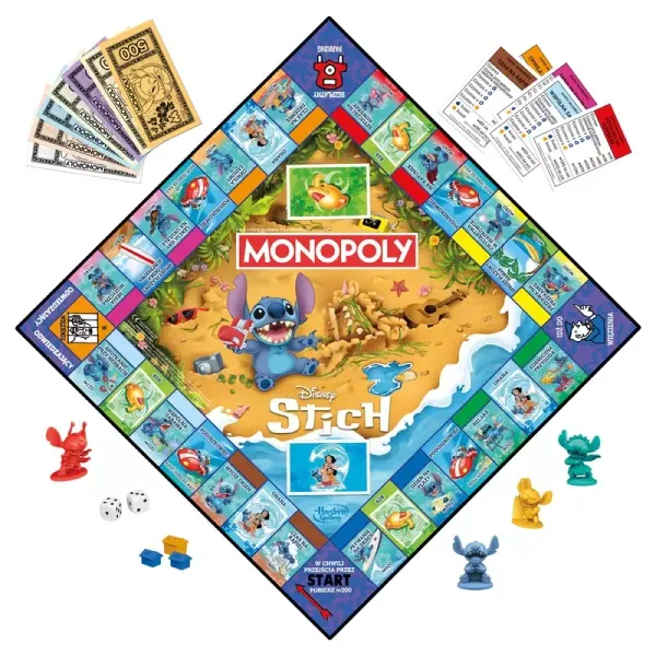 Monopoly Stitch, gra Hasbro, wersja polska zdjęcie 6