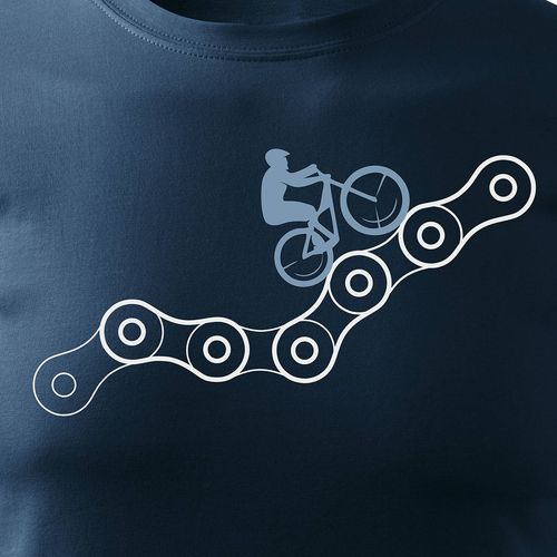 Koszulka rowerowa na rower z rowerem górskim MTB męska granatowa REGULAR XL na Arena.pl
