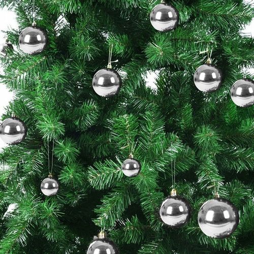 BOMBKI CHOINKOWE 6cm 54 SZT BOMBKA ZESTAW SREBRNE na Arena.pl