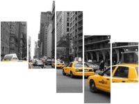 100 75CM OBRAZ 5 ELEM TAKSÓWKI CJ ISHERWOOD ŚCIENNY