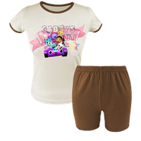 Krótka Piżama dziecięca - Koci Domek Gabi