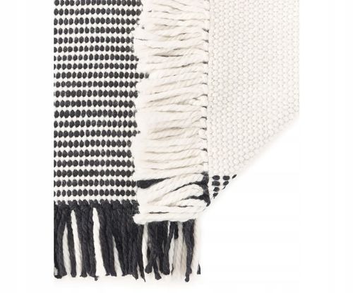 Chodnik Kami 80 x 150 cm biały czarny na Arena.pl