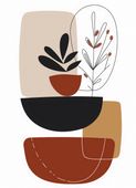 Plakat 13x18cm Botaniczna Abstrakcja