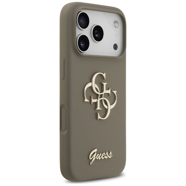 etui guess silicone big 4g script do     iphone 17 pro brązowy zdjęcie 4