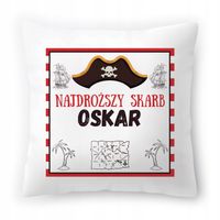 Poduszka Dla Oskara Na Urodziny Ze Zdjęciem Na Prezent Biała 40X40 Cm