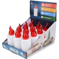 znicz wkład led + baterie migotający czerwony 12 szt. milo grande