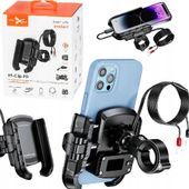 Metalowy Uchwyt Motocyklowy Z Ładowarką Do Telefonu - R9-Clip-Pd