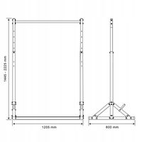 DRĄŻEK STACJONARNY DO PODCIĄGANIA 280kg K-SPORT