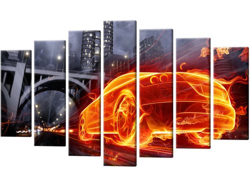 Obraz Mknące auto 140x80 canvas na Arena.pl