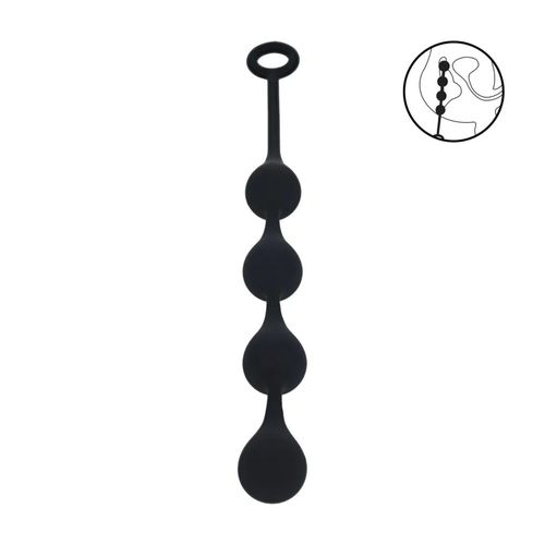 waterdrop silicone anal balls -m - 30mm - black na Arena.pl