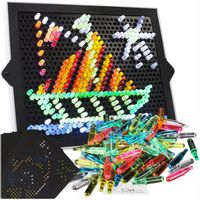 MAGICZNA TABLICA 3D PODŚWIETLANA UKŁADANKA EDUKACYJNA + SZABLONY