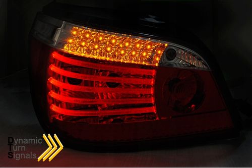 Lampy DIODOWE BMW E60 03-07 RED SMOKE LED SEQ na Arena.pl