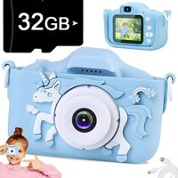 APARAT CYFROWY DLA DZIECI JEDNOROŻEC KAMERA FULL HD 1080P + KARTA 32GB