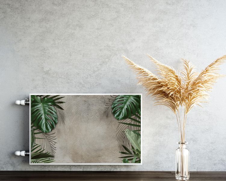 MAGNETYCZNA Osłona Kaloryfera Beton Liście TROPIKALNE 100cm x 60cm zdjęcie 5