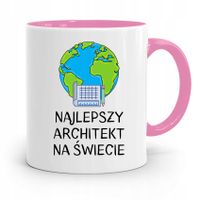 Kubek Różowy Architekta Najlepszy Na Świecie Z Nadrukiem Ze Zdjęciem