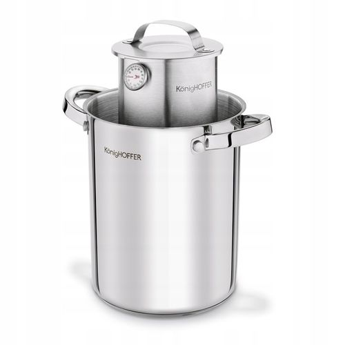 SZYNKOWAR z TERMOMETRE Zestaw Wędliniarski Garnek z SITKIEM 4L Konighoffer na Arena.pl