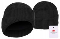 CZAPKA ZIMOWA WOJSKOWA MIL-TEC OCIEPLINA 3M THINSULATE CIEPŁA CZARNA