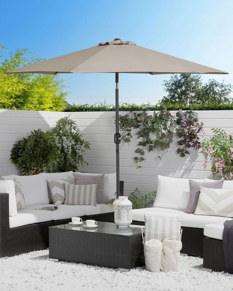 Parasol ogrodowy 270 cm brązowoszary zdjęcie 9