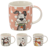 kubek porcelanowy 365ml kot / pies mix