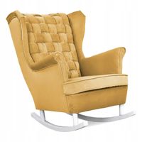 Fotel uszak Carol bujany skandynawski  słoneczny, żółty