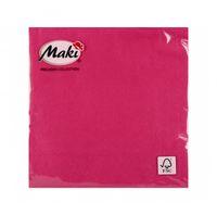 serwetki papierowe różowe fuksja 25x25 cm pol-mak