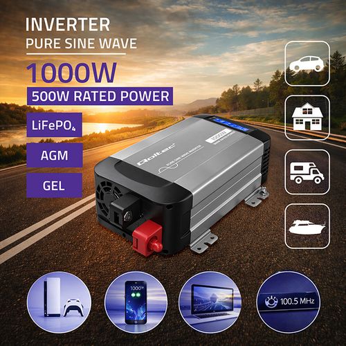 Qoltec Przetwornica 12V/230V 500W Sinus na Arena.pl