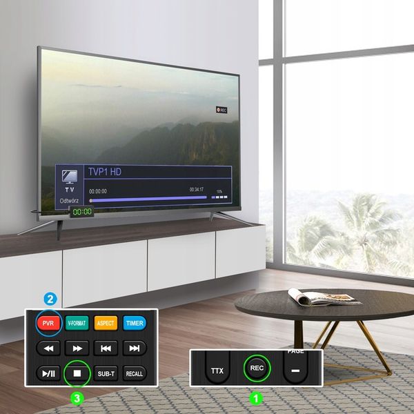 Tuner dekoder dvbt2 hevc mini stick tv naziemnej zdjęcie 12