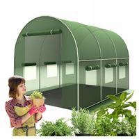 TUNEL OGRODOWY FOLIOWY SZKLARNIA 3x2 m ZIELONY 6 m2 PREMIUM RURKI FI 25